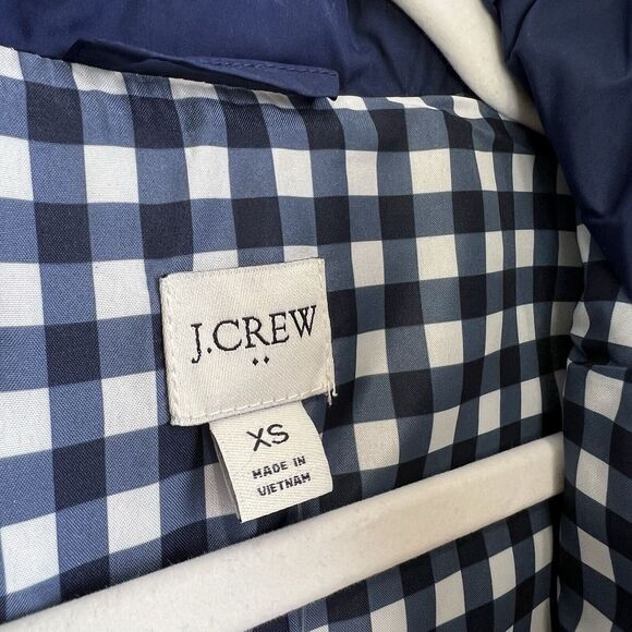 NEW J. CREW Vest Women XS Quilted Full Zip Snap Pockets BU262 Blue - Picture 4 of 15